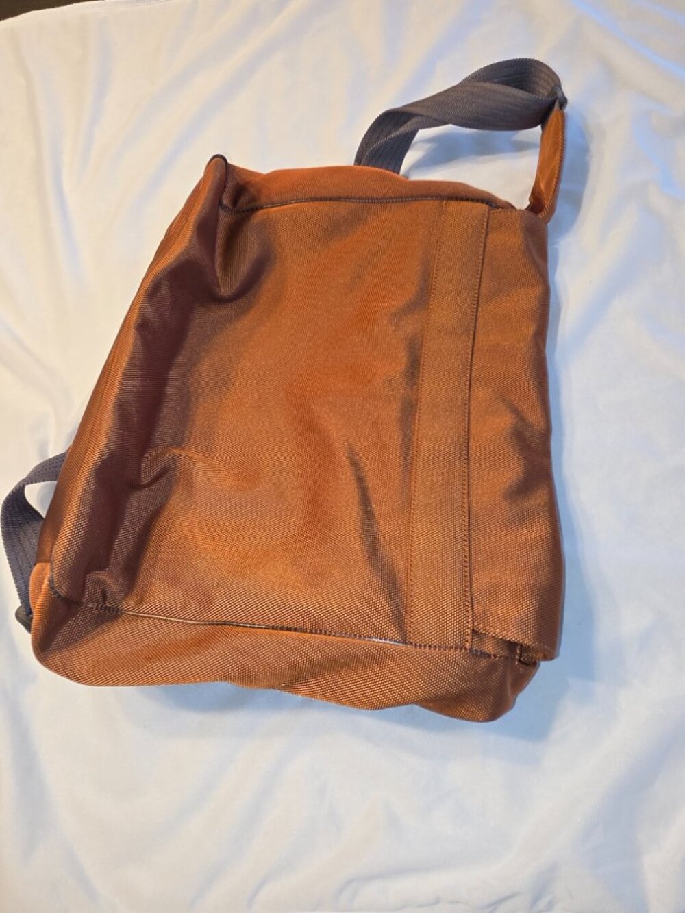 Burnt Orange Laptop Bag Padded Shoulder Strap Hook Loop Flap Closure Messenger - Picture 5 of 8